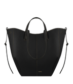Aveline Tote — Black Grain Écru Stitch