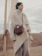 Aveline Tote Nano - Textured Black Cherry