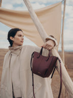 Aveline Tote Nano - Textured Black Cherry