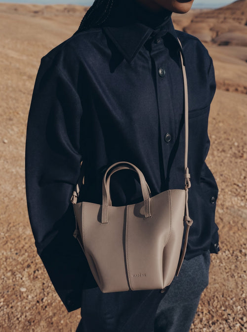 Aveline Tote Nano - Textured Taupe