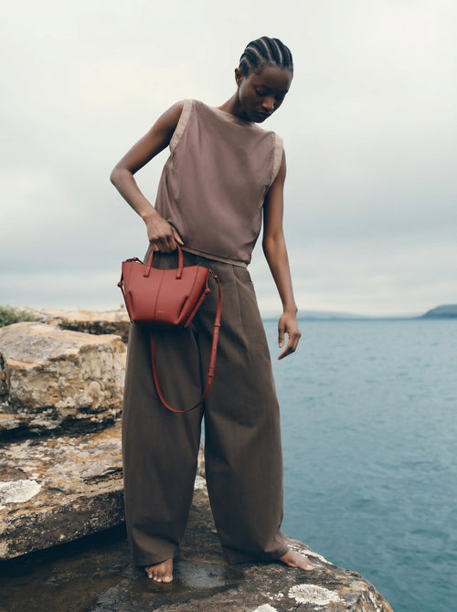 Aveline Tote Nano - Textured Terracotta