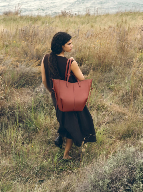 Aveline Tote - Textured Terracotta