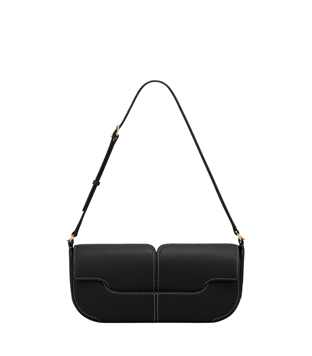 Eloria - Black Smooth Écru Stitch